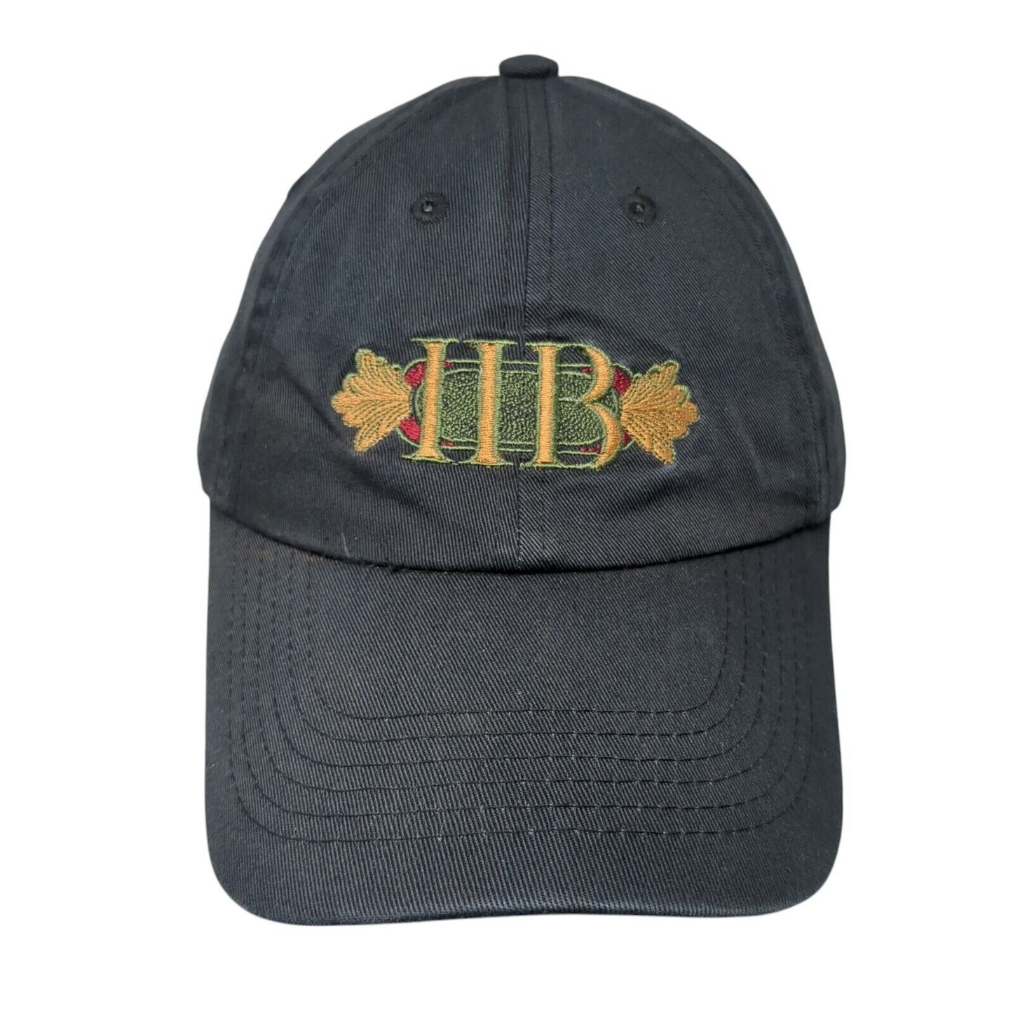 IIB Idaho Independent Bank Strapback Hat Black OS Adjustable Embroidered Cotton