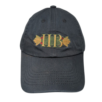 IIB Idaho Independent Bank Strapback Hat Black OS Adjustable Embroidered Cotton