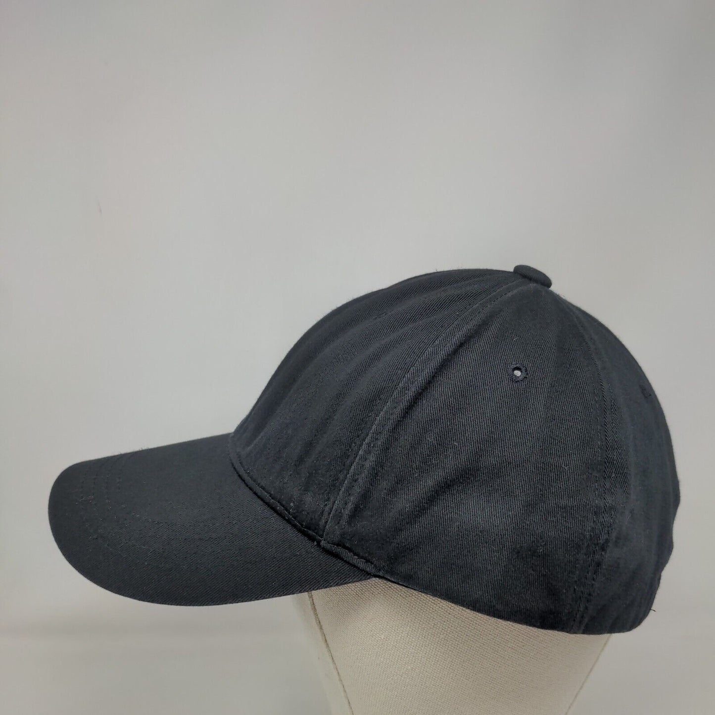 I Am Cap Slideback Hat Black XL Adjustable 6 Panel Solid Blank