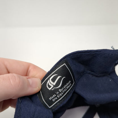 MV Strapback Hat Blue One Size Adjustable Embroidered Outdoor Cap