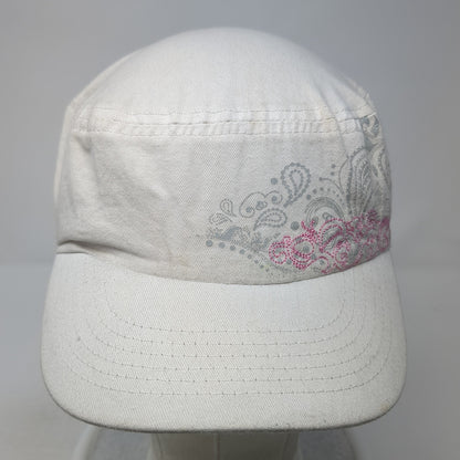 Unbranded Cadet Army Cap White One Size Stretch Lightweight Paisley Print