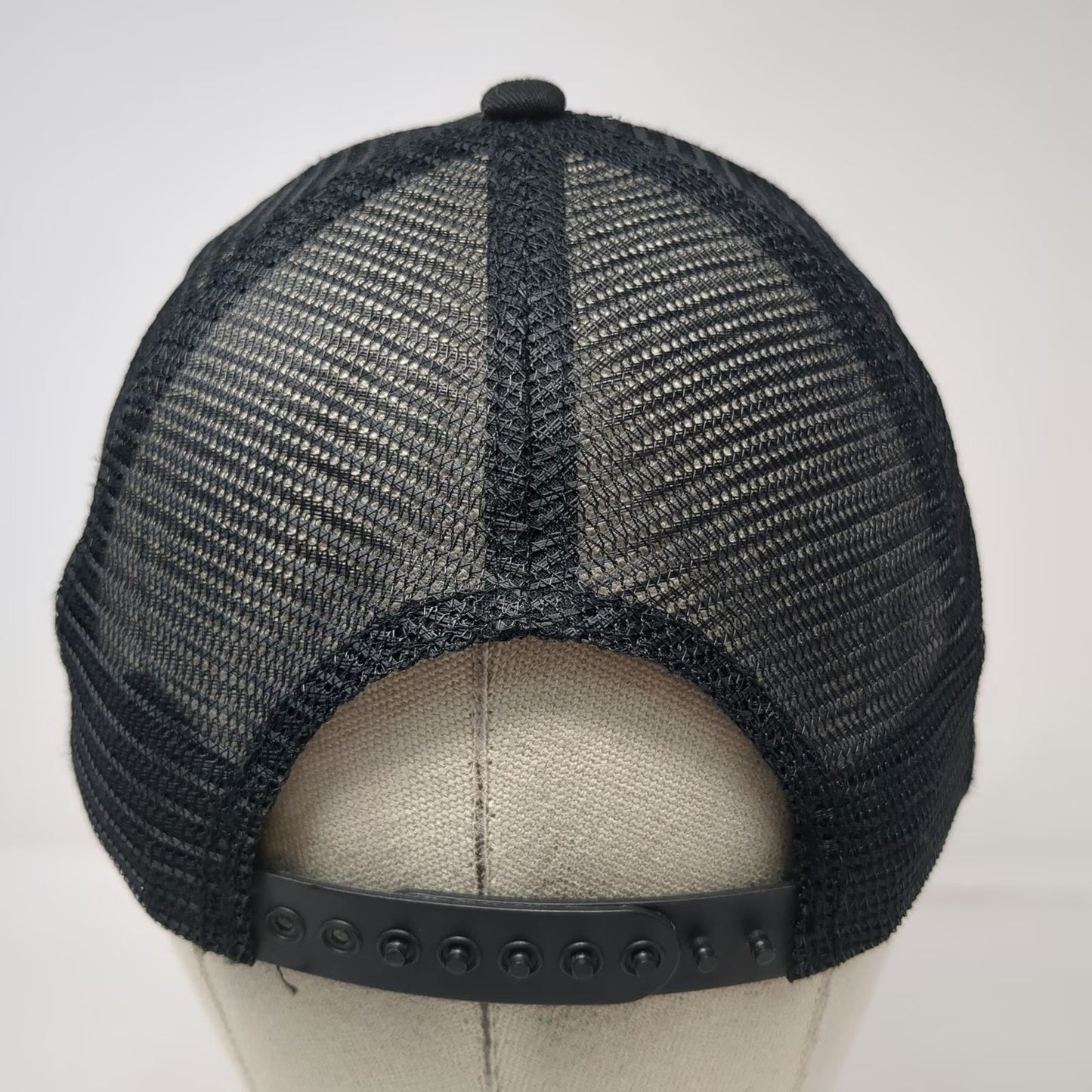 Gramling Trucker Hat Black One Size Great Dane Rope Mesh Snapback Green Brim