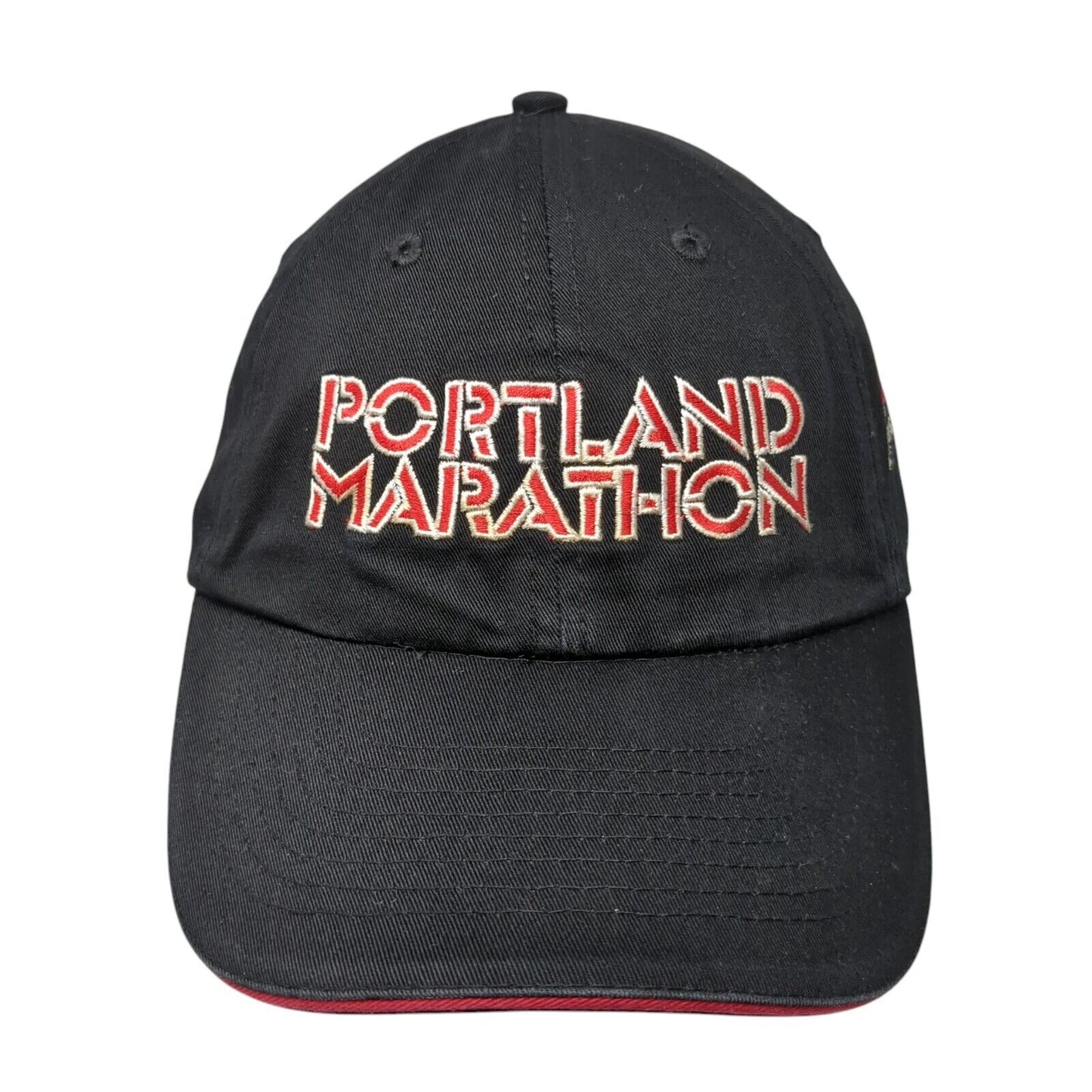 Portland Marathon Slideback Hat Black One Size Adjustable Embroidered