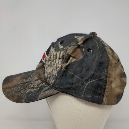 Mossy Oak Men's Slideback Camo Hat Embroidered Spell Out Logo