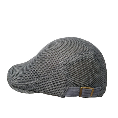 Unbranded Flat Cap Gray One Size Adjustable Mesh Breathable Blank