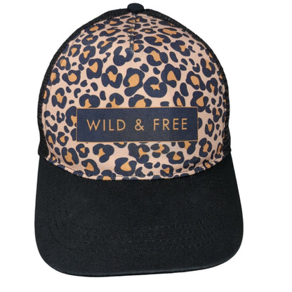Wild & Free Snapback Mesh Back Trucker Hat Multi One Size Animal Print