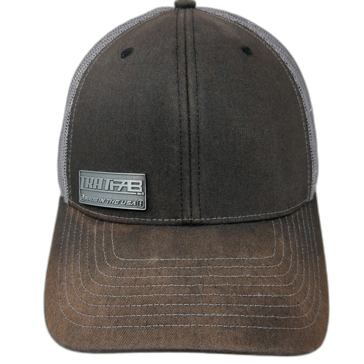 Richardson Trucker Hat Black One Size TRATFAB Fabrication Shop Mesh Snapback 112