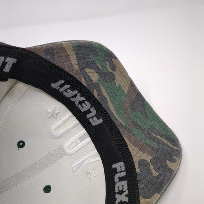 OAK Fitted Hat Camouflage S/M Lightweight Embroidered 6 Panel Flexfit Yupoong