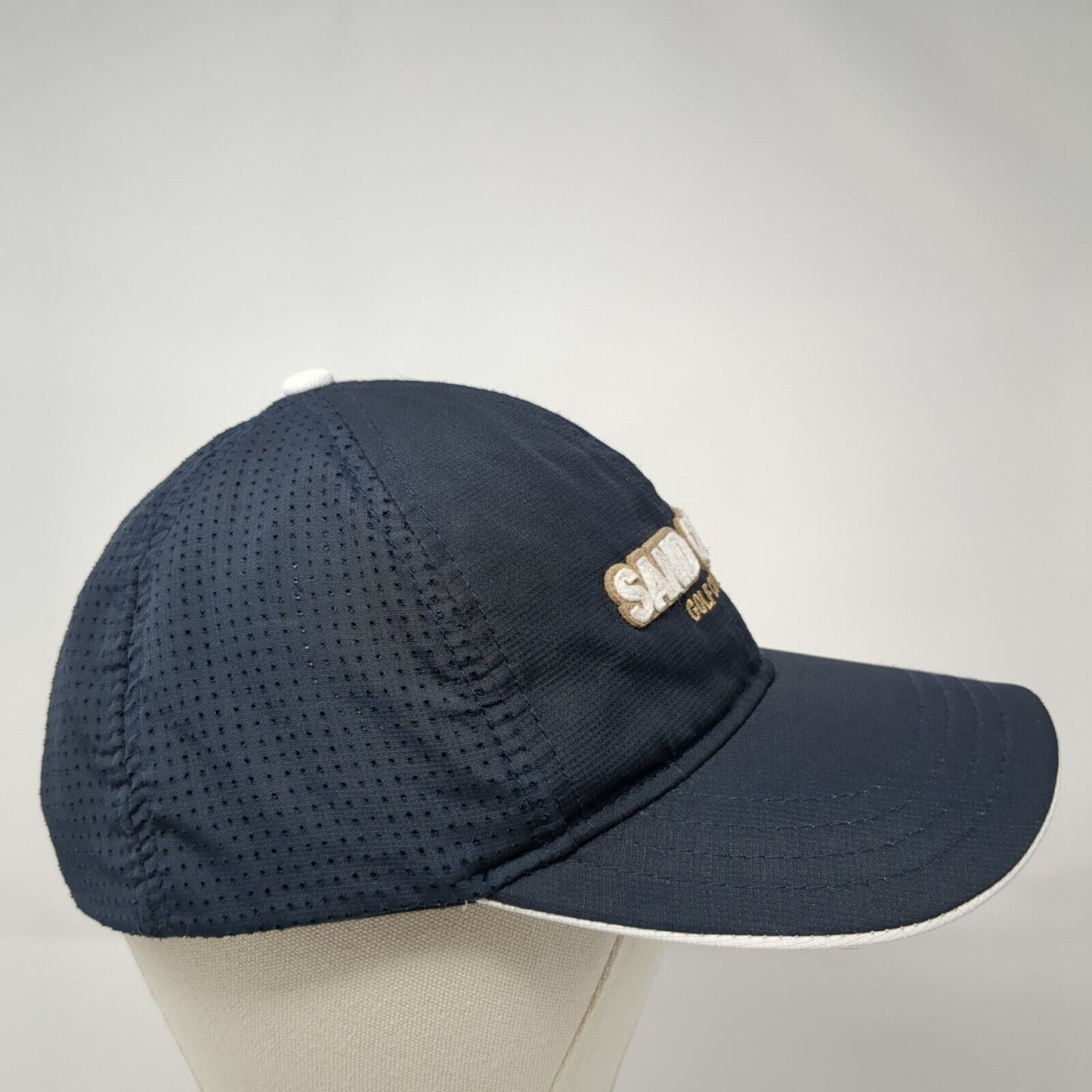 Sand Creek Golf Course Strapback Hat Blue One Size Adjustable American Dry Goods