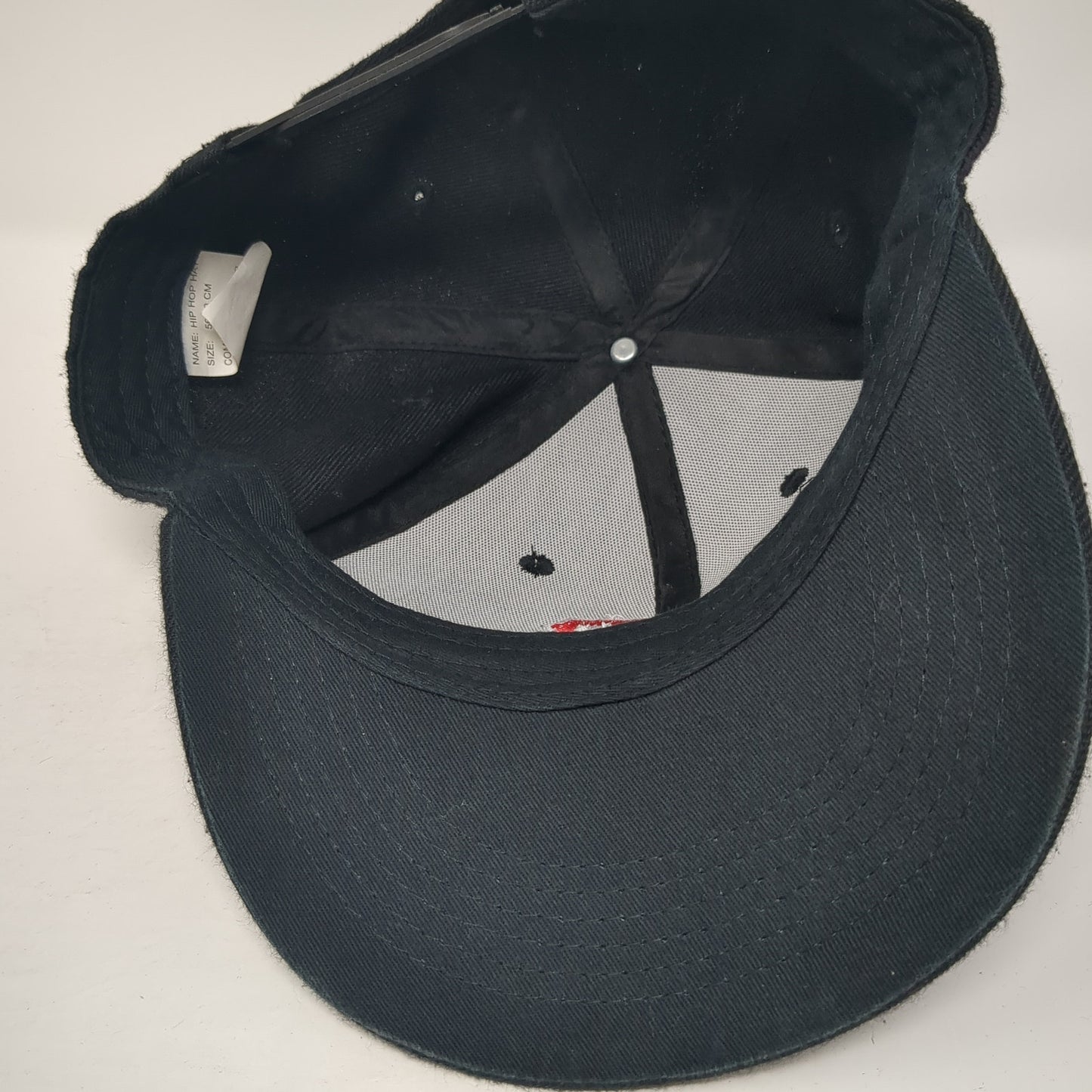 FB Snapback Hip Hop Hat Black One Size Adjustable Embroidered 6 Panel Polyester