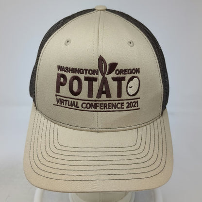 Richardson Trucker Hat Beige Brown One Size Potato Virtual Conference 2021 Mesh