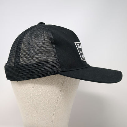 Island Crew Hawaii Trucker Hat Black White One Size Shaka Aloha Patch Mesh