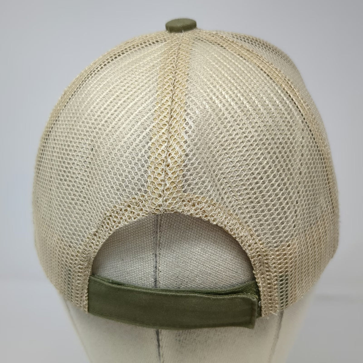 Sig Sauer Academy Hat Green One Size Baseball Cap Mesh Back Strapback Beige Logo