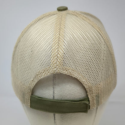 Sig Sauer Academy Hat Green One Size Baseball Cap Mesh Back Strapback Beige Logo