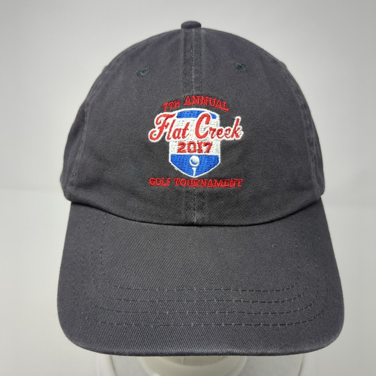 Flat Creek 2017 7th Annual Golf Tournament Strapback Hat Gray One Size