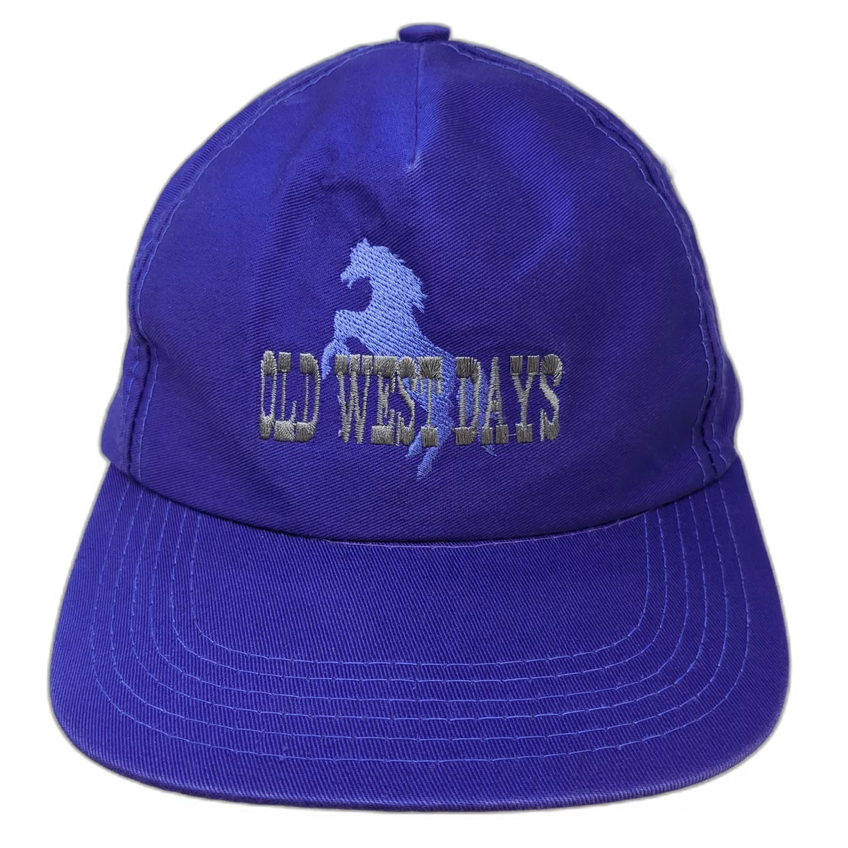 Sportcap 5 Panel Purple One Size Snapback Hat Old West Days Horse Embroidered