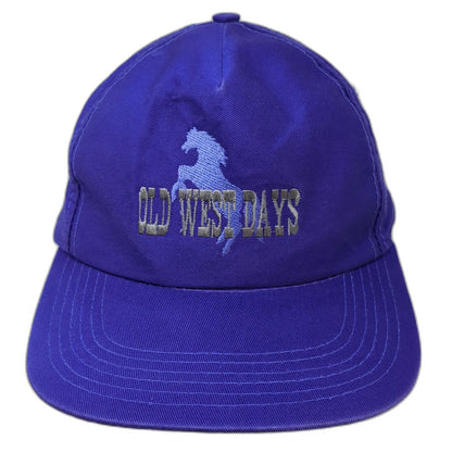 Sportcap 5 Panel Purple One Size Snapback Hat Old West Days Horse Embroidered