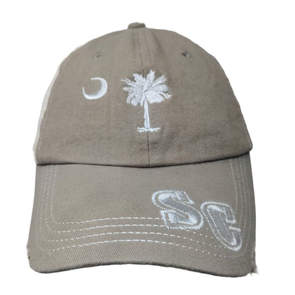 SC South Carolina Strapback Hat Multi OSFA Embroidered Palmetto Tree Moon