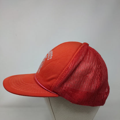 Bass Bandits Snapback Mesh Back Rope Trucker Hat Red OSFA Yupoong