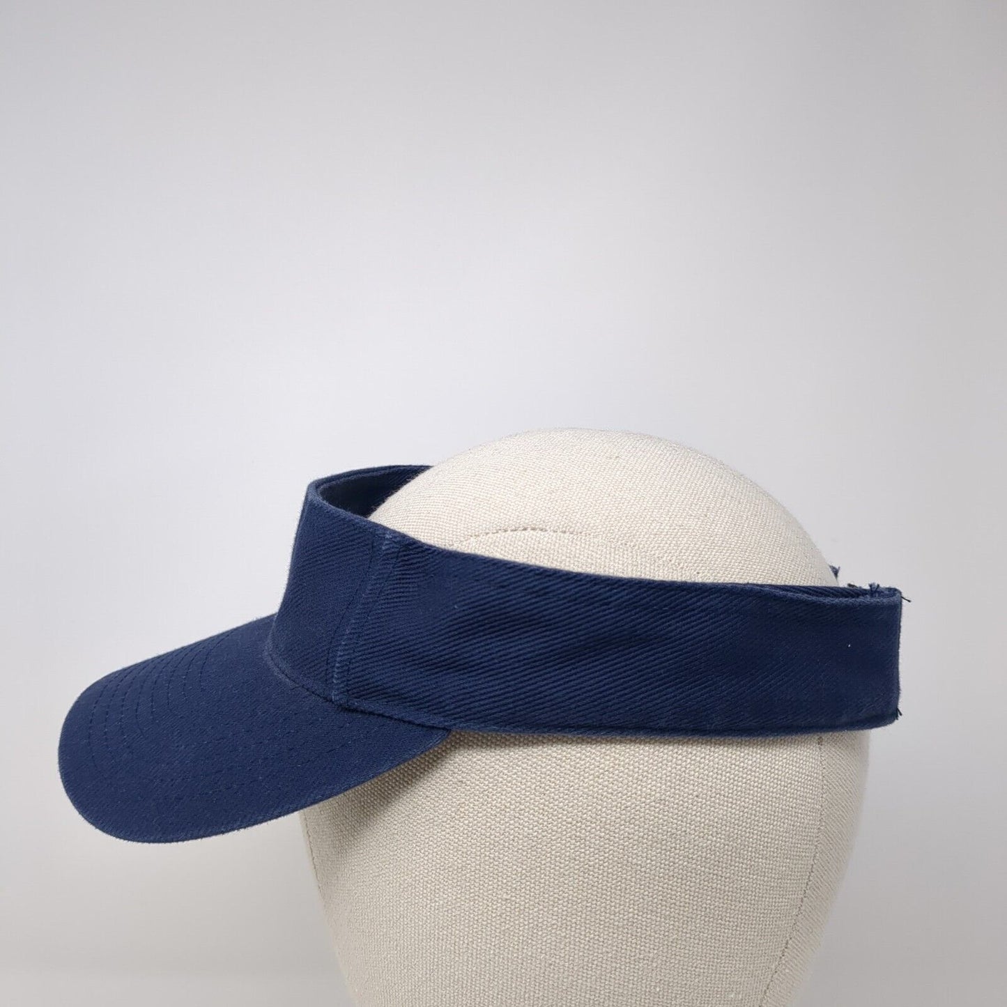 Adidas Strapback Sun Visor Hat Blue One Size Adjustable 3 Stripes