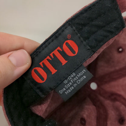 Good Stuff Slideback Hat Red OSFM Solid Adjustable Embroidered Otto