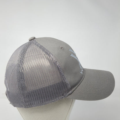 Vortex Snapback Trucker Hat Gray One Size Adjustable Mesh Back 6 Panel