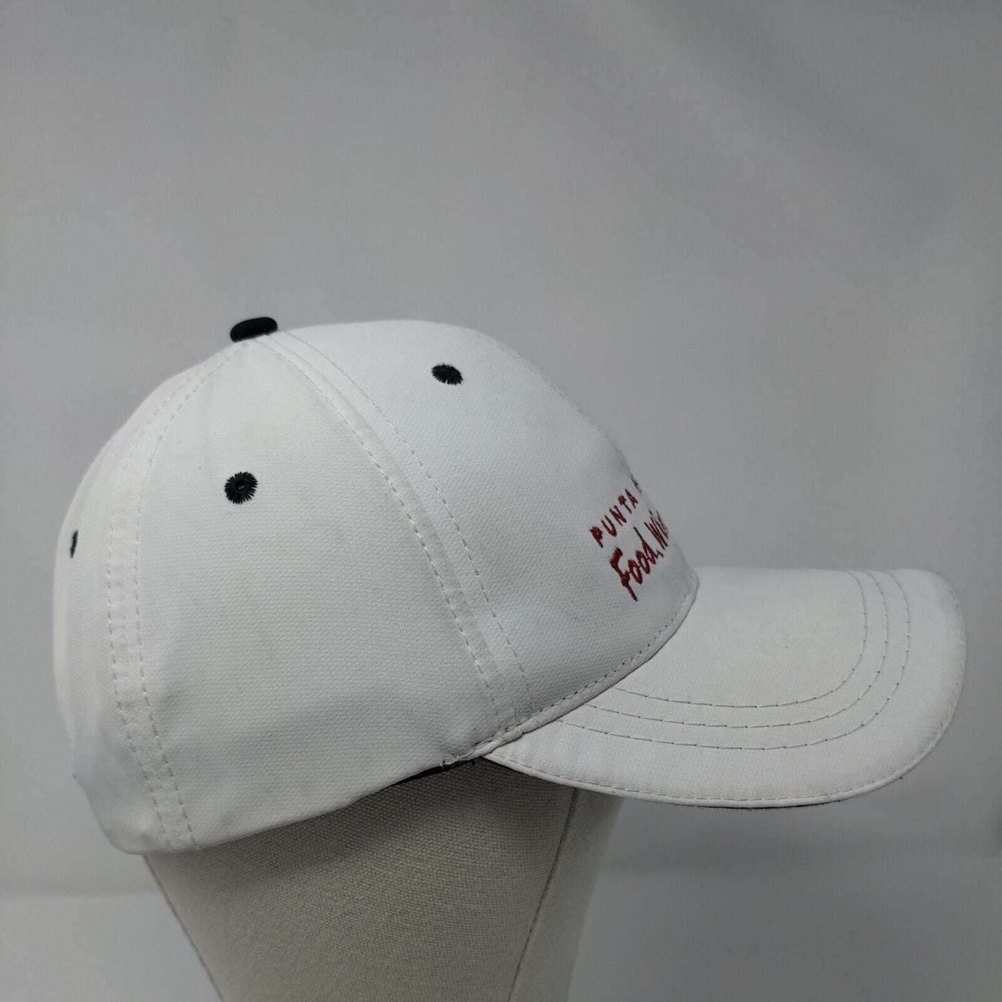 Punta Mita Food Wine & Golf Strapback Hat White OSFA Embroidered