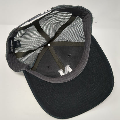Letter N Snapback Mesh Back Trucker Hat Black One Size Embroidered