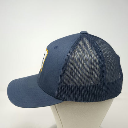 Yupoong Blue Trucker Hat One Size Austin Bishop Guitar Patch Snapback Mesh
