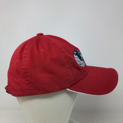 Port Authority Men's Strapback Hat Red Embroidered Global Constructors Logo