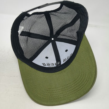 Trucker Hat Green One Size San Diego California Mesh Snapback Curved Brim Hat