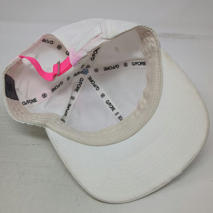 G/FORE Baseball Cap White One Size No 1 Cares What You Shot Slideback Golf Hat
