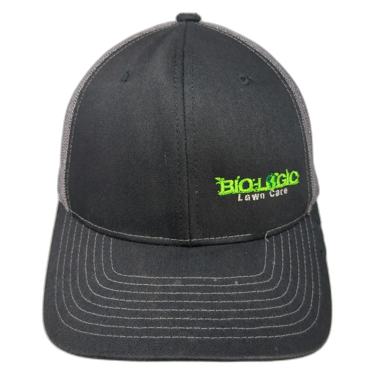 Richardson Trucker Hat Black One Size Snapback Mesh Bio-Logic Lawn Care