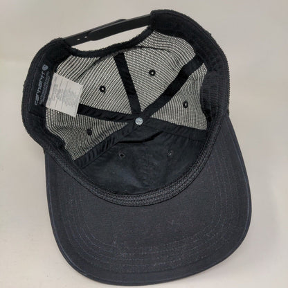 Carhartt Snapback Mesh Back Trucker Hat Black OSFA Adjustable 6 Panel