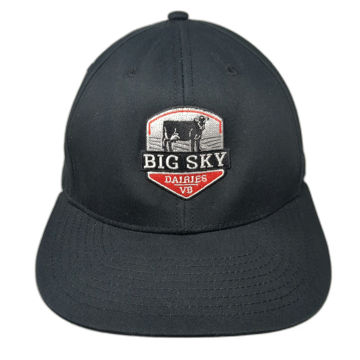 Richardson Snapback Black One Size Hat Big Sky Dairies Cow Patch Agriculture