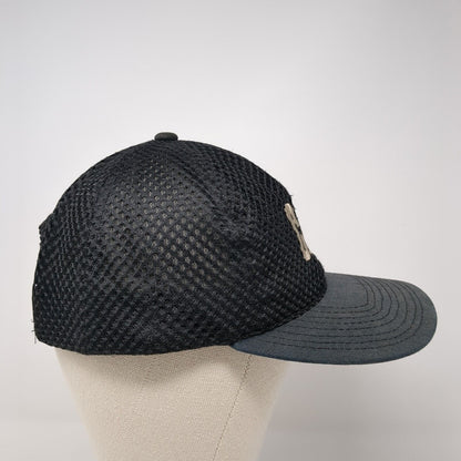 CAT Snapback Mesh Back Hat Black One Size Embroidered Logo Yupoong