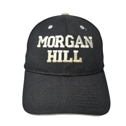 Morgan Hill Strapback Hat Black One Size Solid Adjustable Embroidered