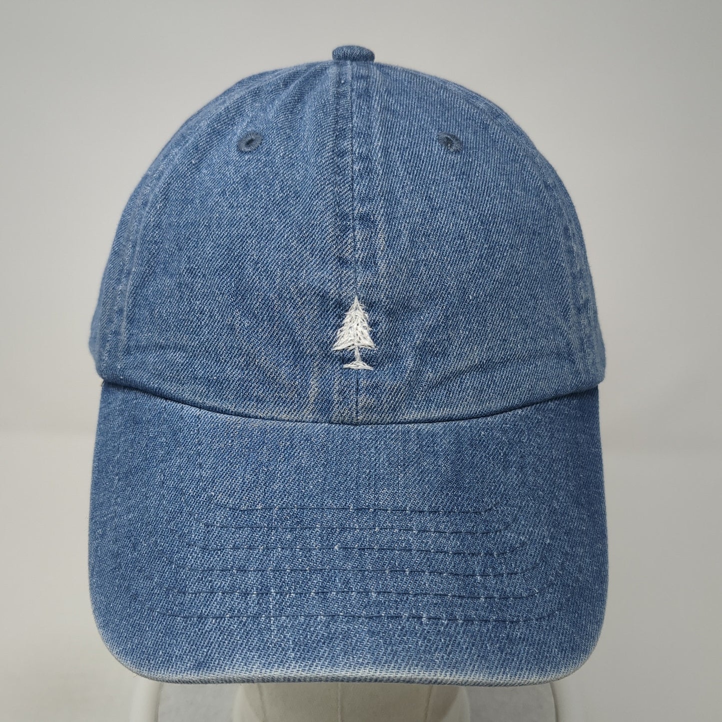 Pine Tree Slideback Baseball Cap Blue One Size Adjustable Embroidered Eckos