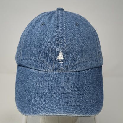Pine Tree Slideback Baseball Cap Blue One Size Adjustable Embroidered Eckos