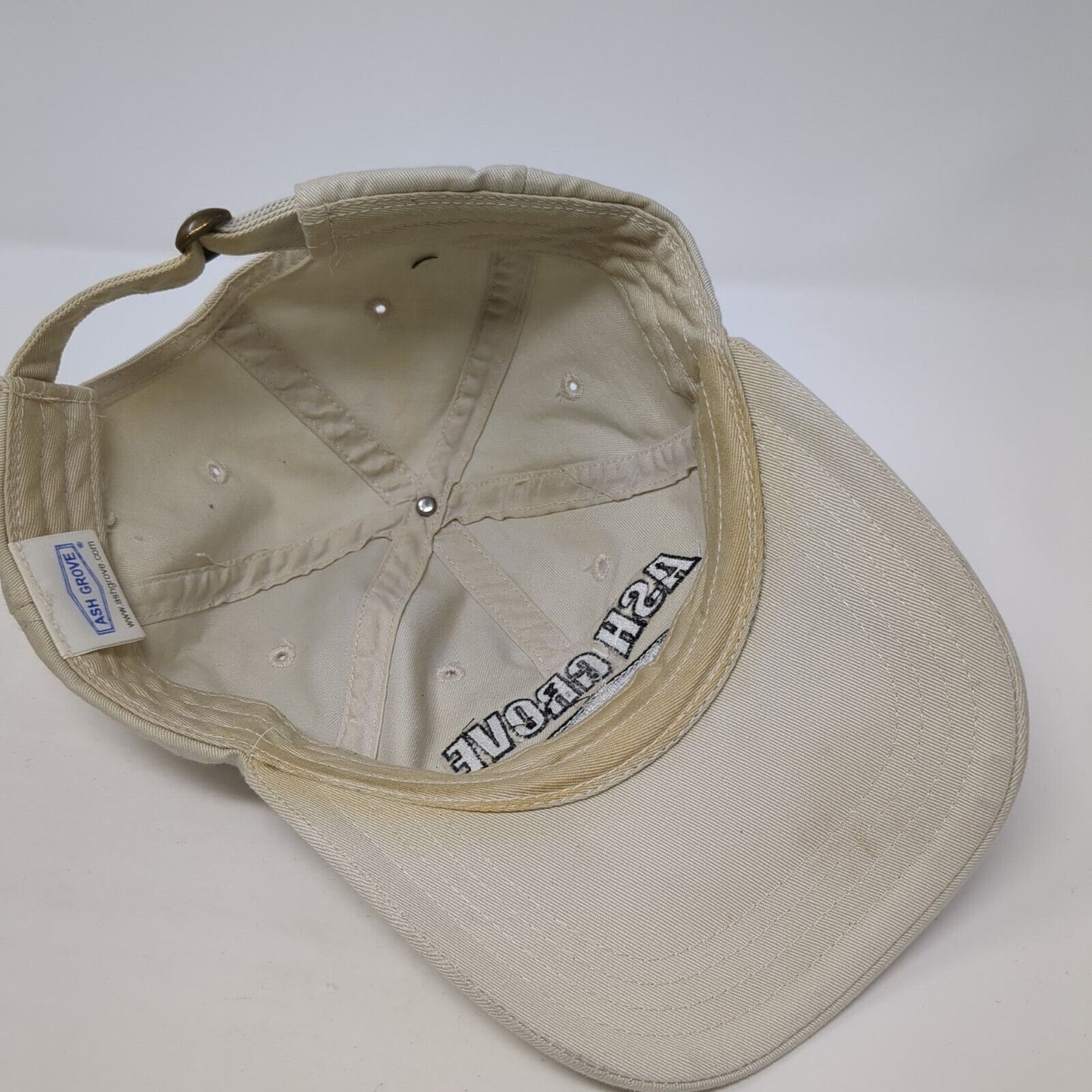 Ash Grove Est 1882 Slideback Hat Tan One Size Adjustable Embroidered