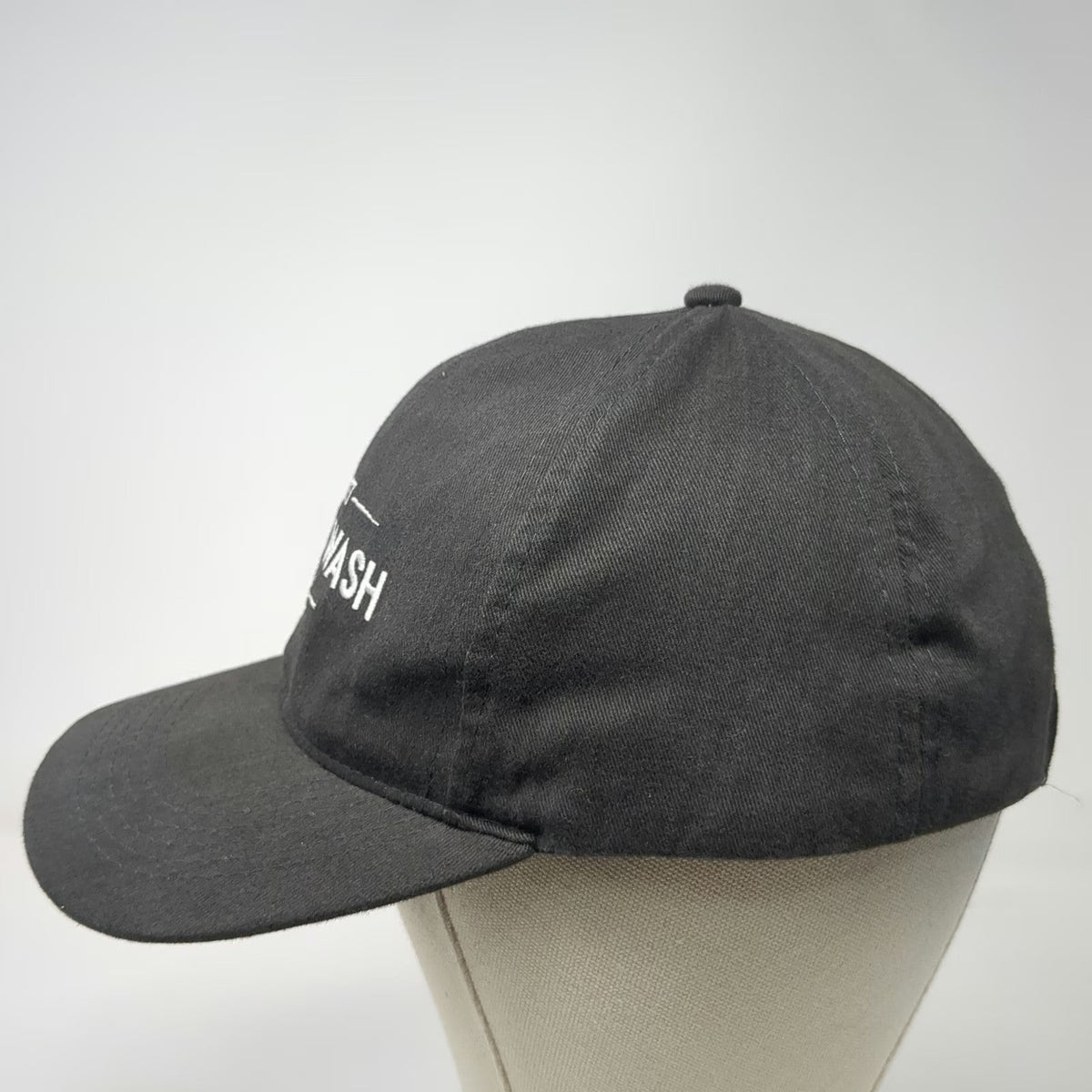 Robbi Baseball Cap Gray One Size Valet Auto Wash Strapback Bow Tie Logo Hat