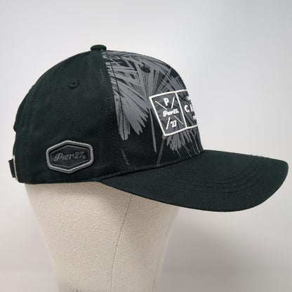 Pier 27 Baseball Cap Black One Size Cancun Riviera Maya Palm Tree Hat Strapback