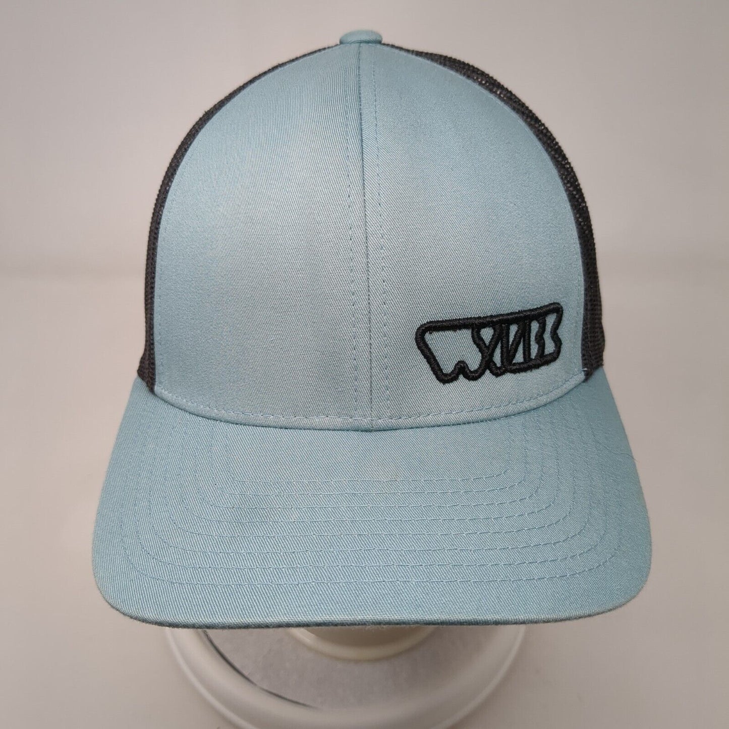 Pacific Headwear Snapback Trucker Hat Blue OS Adjustable Embroidered Mesh Back