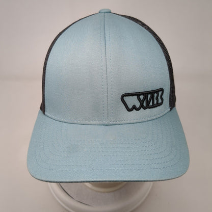 Pacific Headwear Snapback Trucker Hat Blue OS Adjustable Embroidered Mesh Back