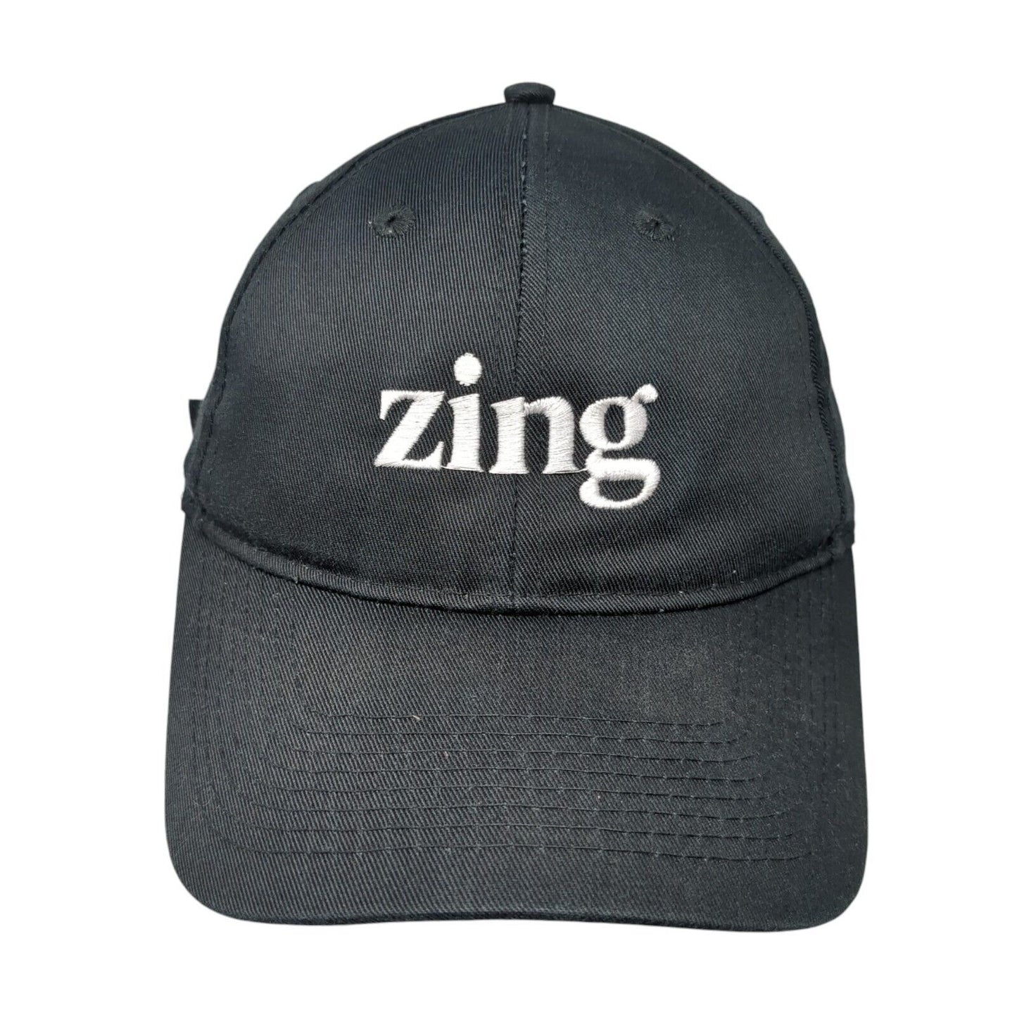 Zing Slideback Baseball Cap Black One Size Adjustable Embroidered Port Authority