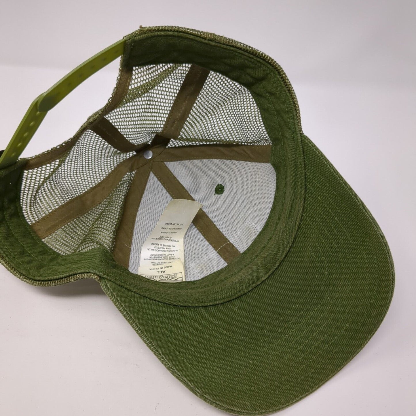 Patagonia Mountain Patch Snapback Trucker Hat Green One Size Mesh Back