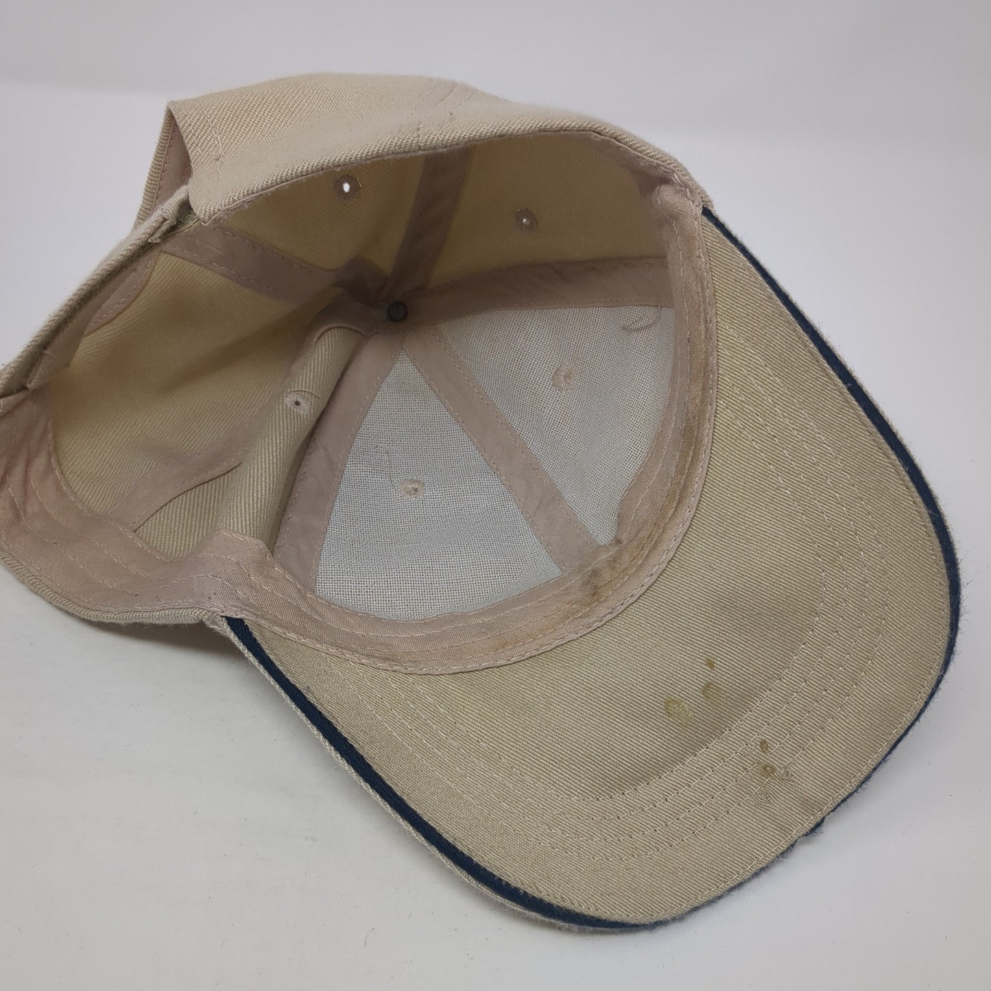 Unbranded Strapback Hat Beige One Size Solid Adjustable Outdoor Blank