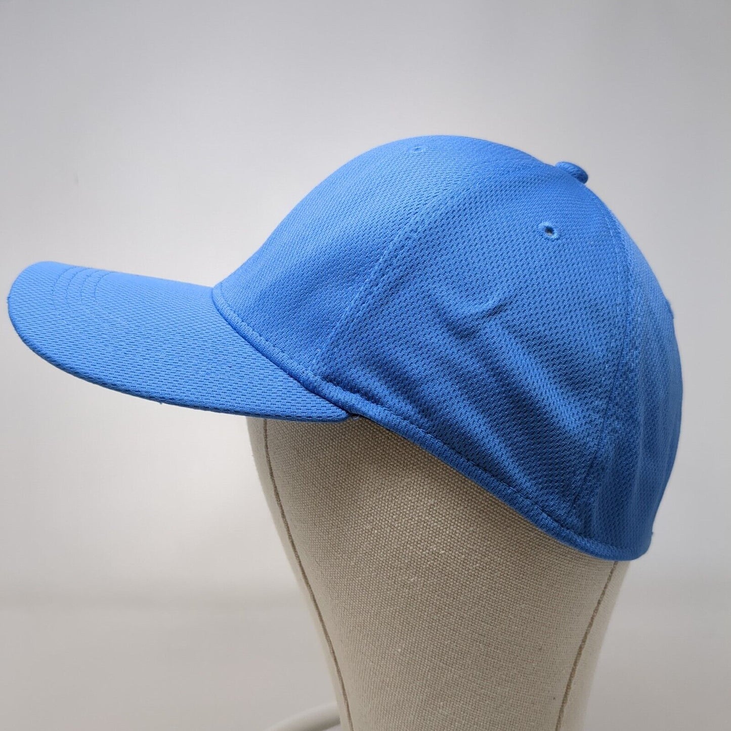 Athletic Works Fitted Hat Blue L-XL Solid Blank 6 Panel Vent Holes