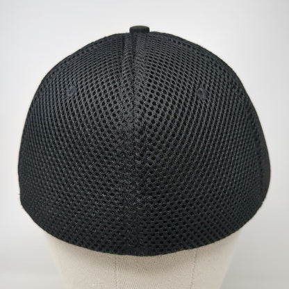 MacGregor Baseball Cap Black XL Fitted Mesh Stretch Fit VIP Golf Hat Performance