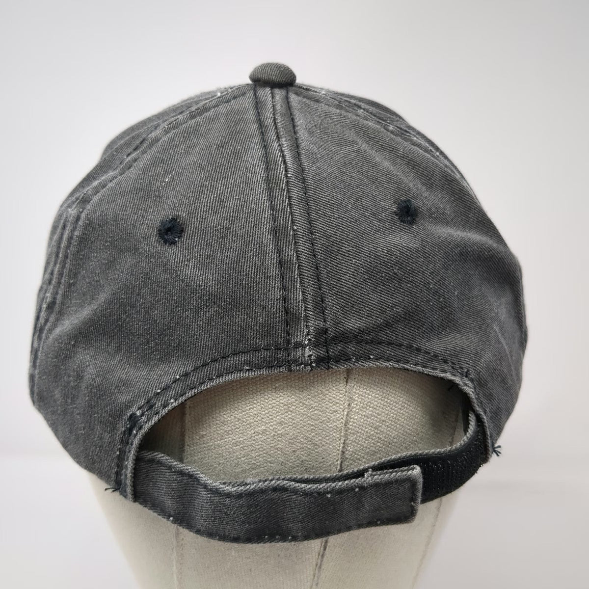 DPC Baseball Cap Gray One Size Monochrome American Flag Patch 6-Panel Cotton Hat